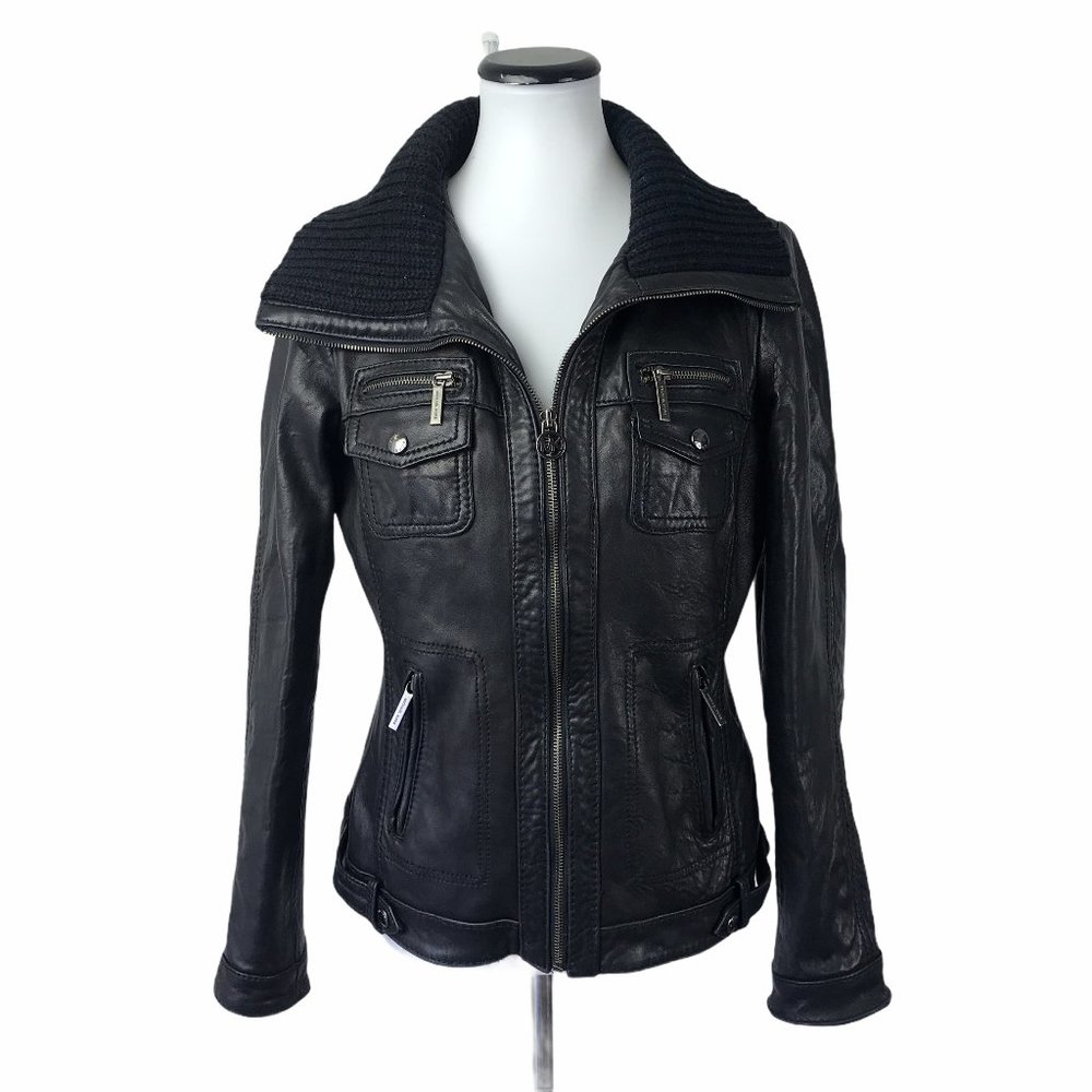 MICHAEL Michael Kors Leather Moto Jacket #146